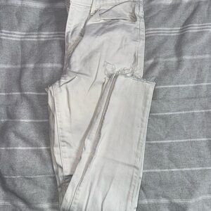 White High Rise Skinny Jeans